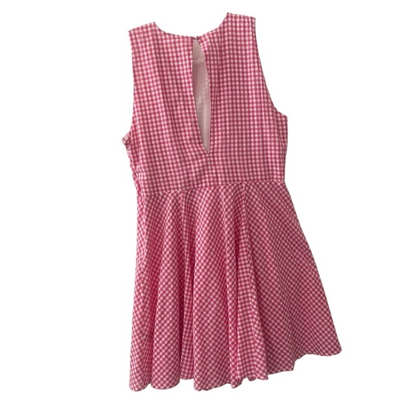 Marilyn Monroe Pink Gingham fit flare 100%cotton Retro sleeveless vintage style - Picture 2 of 6